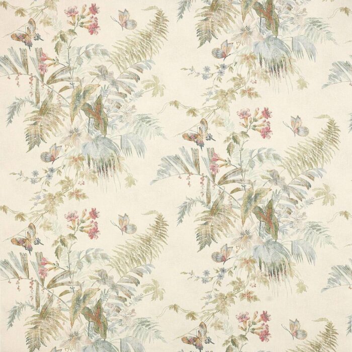 Callista Fabric - Tomato / Olive swatch