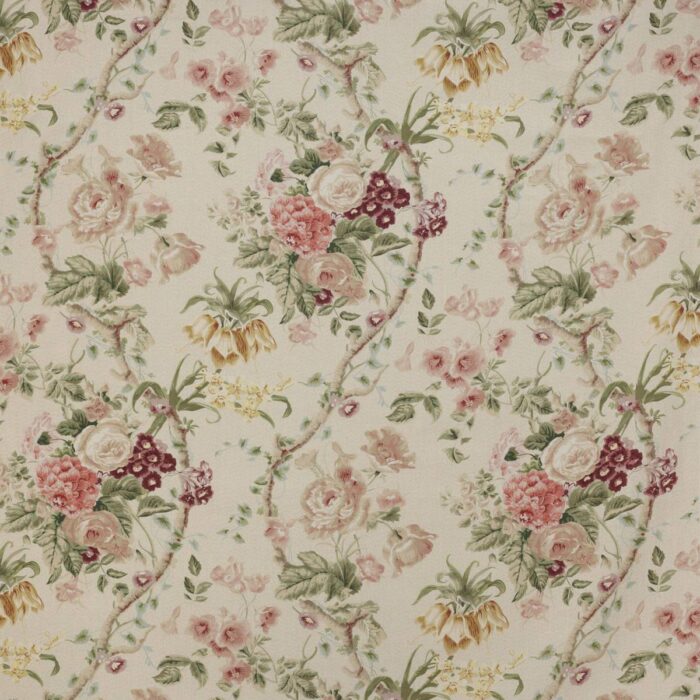 Monmouth Fabric - Pink / Green swatch