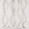 black-grey botanical embroideried fabric from Colefax & Fowler