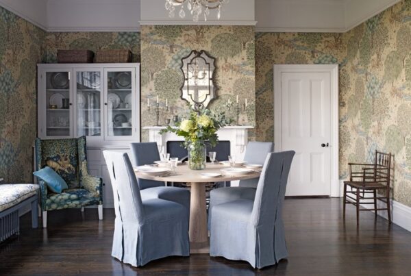 Marigold Wallpaper - Wedgewood by Marigold Wallpaper - Wedgewood from