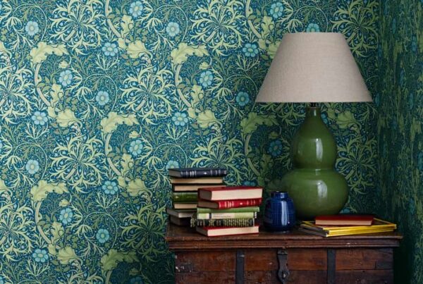 Morris Seaweed Wallpaper - Silver / Ecru by Morris Seaweed Wallpaper - Silver / Ecru from