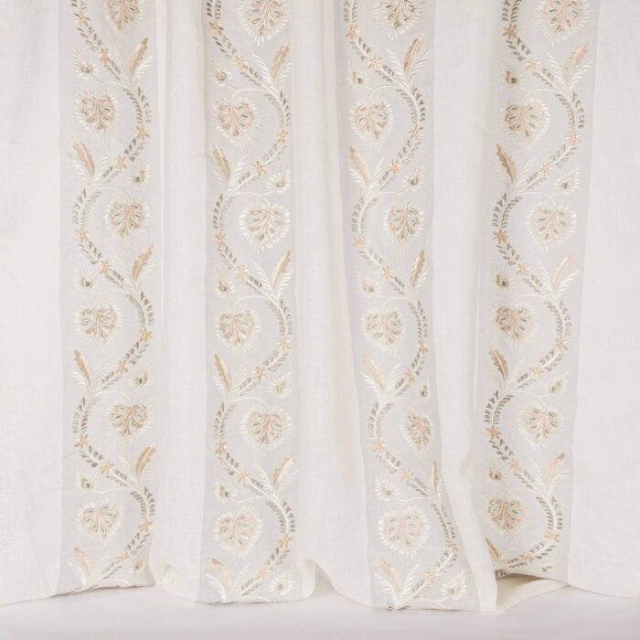 Florinda Sheer Fabric - Silver fabric swatch F4814-01
