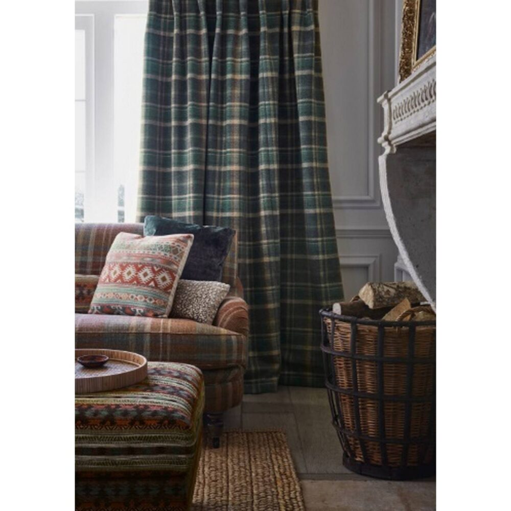 Donovan Plaid Fabric - Red / Forest by Donovan Plaid Fabric - Red / Forest from