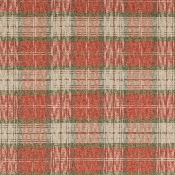 Carrick Plaid Fabric - Red / Green swatch