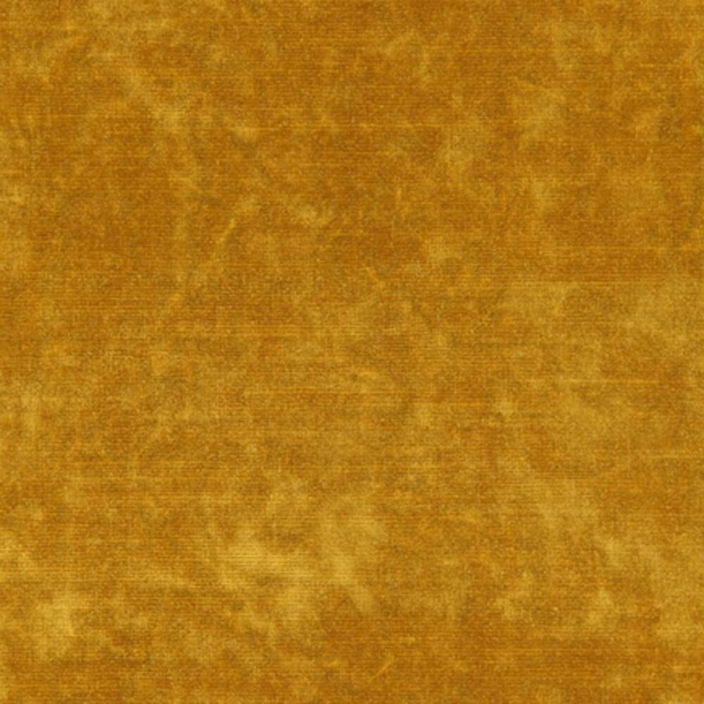 Glenville Fabric - Ochre by orange plain velvet-chenille fabric from Designers Guild