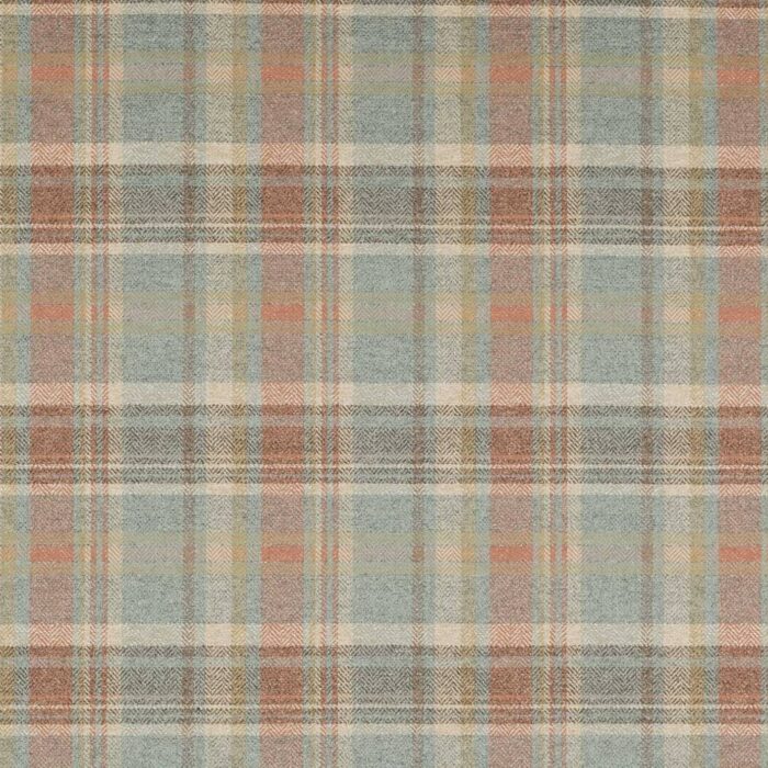 Magnus Plaid Fabric - Old Blue swatch