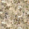 brown botanical linen fabric from Designers Guild