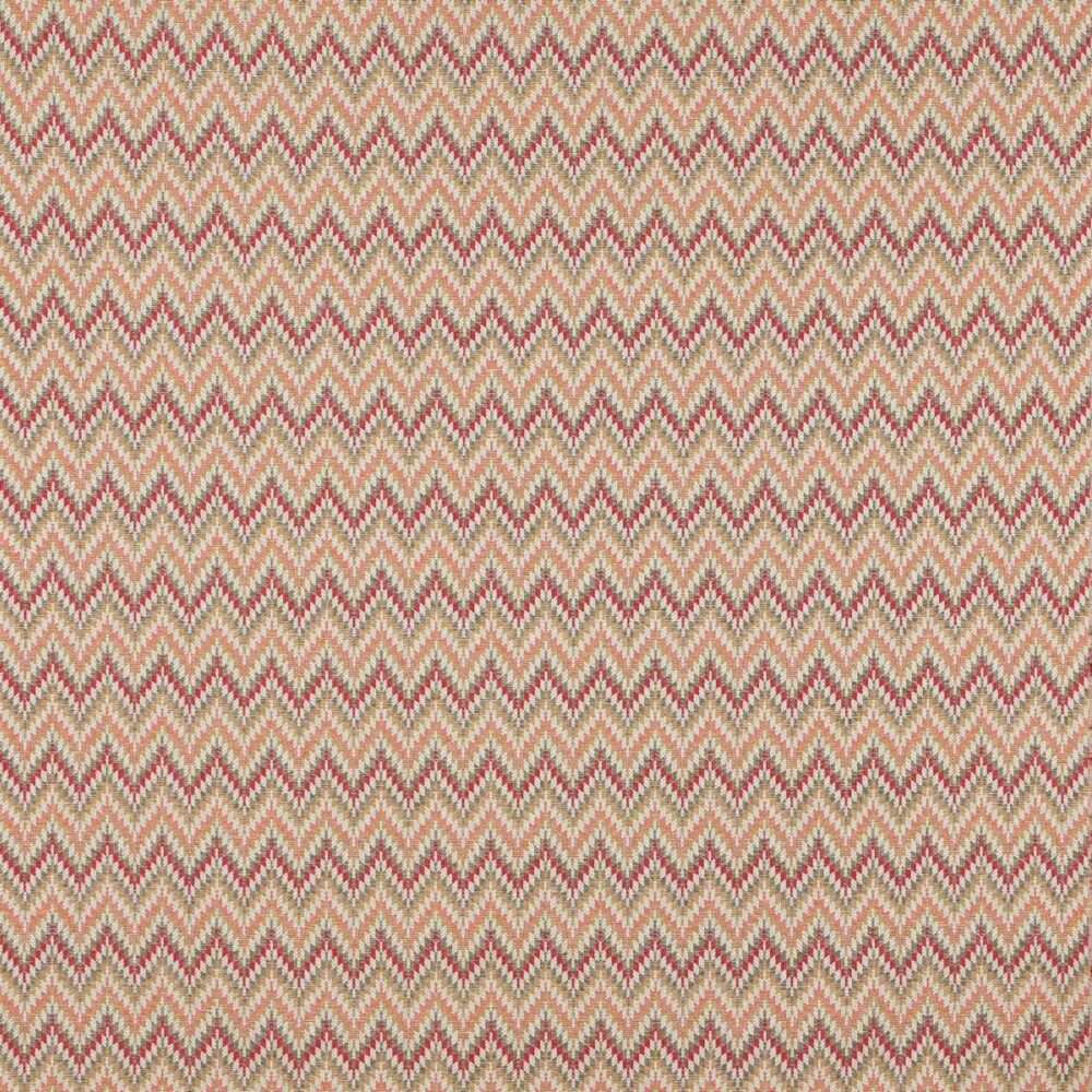 Chandler Fabric - Red / Sienna by red geometric jacquard fabric from Colefax & Fowler