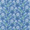 blue botanical cotton fabric from Designers Guild