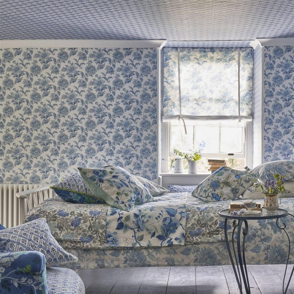Carlisle Fauna Fabric - Woad by Carlisle Fauna Fabric - Woad from