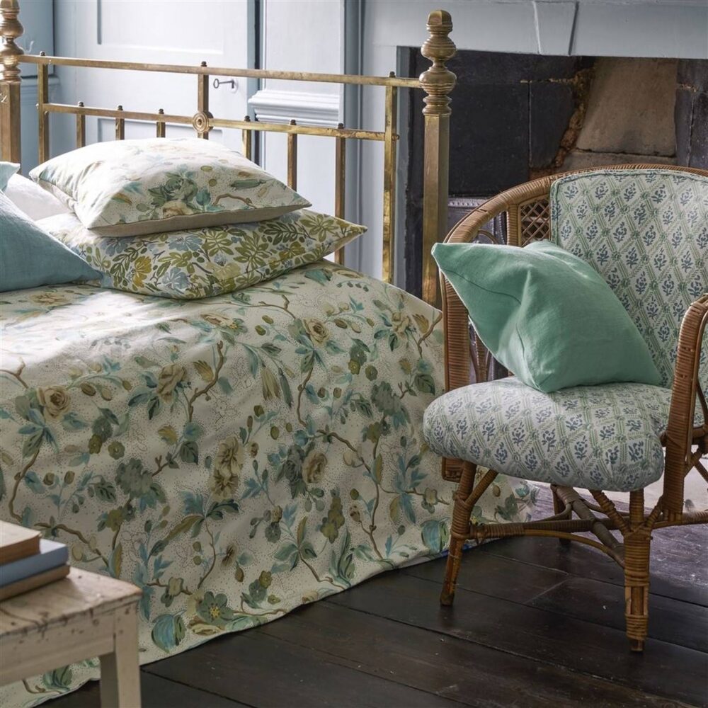 St John Street Trellis Fabric - Willow by St John Street Trellis Fabric - Willow from