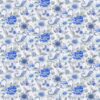 blue botanical cotton fabric from Designers Guild