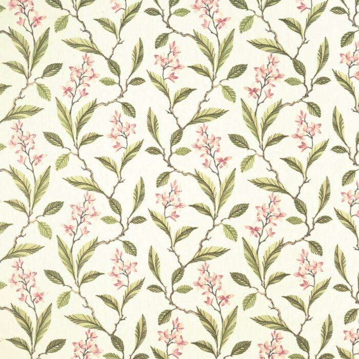 Melrose Fabric - Pink / Apple fabric swatch F1008/05