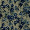blue botanical linen fabric from Designers Guild