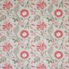 red botanical embroideried fabric from Colefax & Fowler