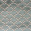 blue geometric embroideried fabric from Clarke & Clarke