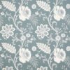 blue botanical embroideried fabric from Colefax & Fowler