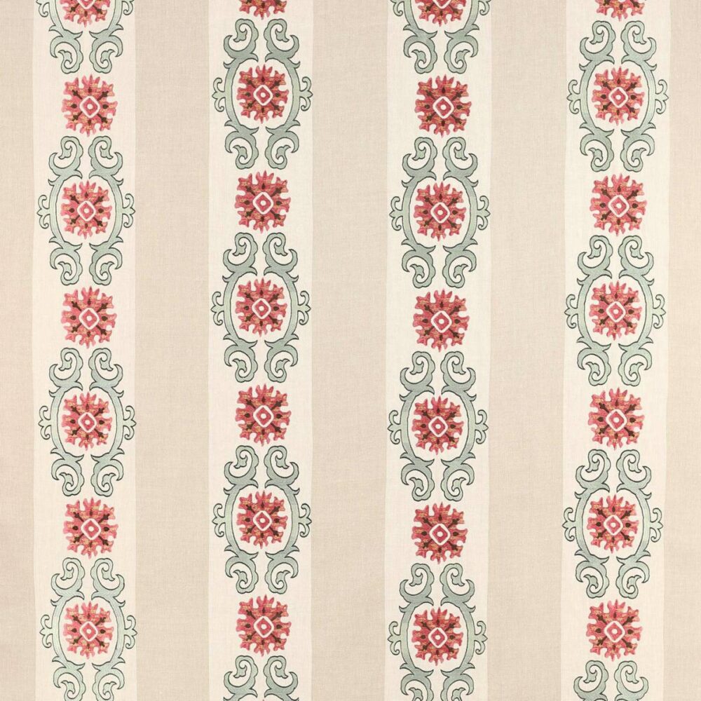 green misc embroideried fabric from Colefax & Fowler
