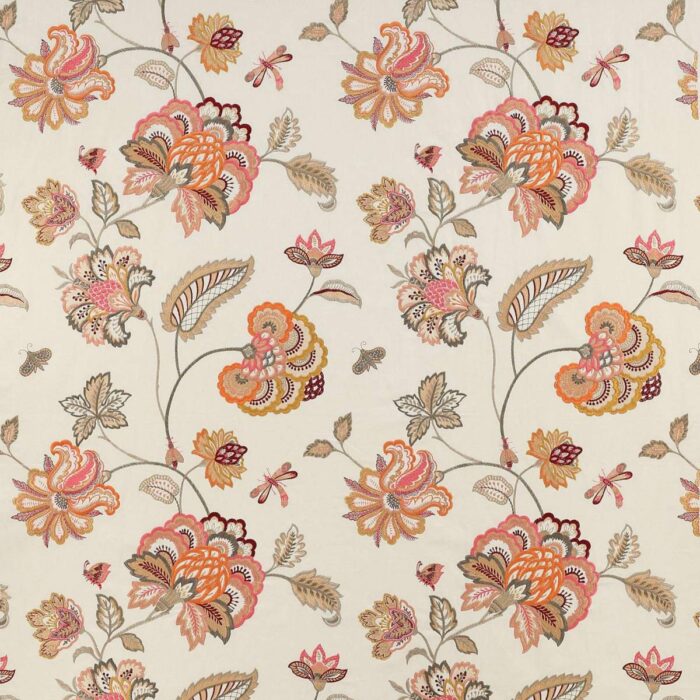 Ashlar Fabric - Tomato swatch