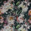 black-grey botanical velvet-chenille fabric from Designers Guild