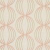 pink geometric embroideried fabric from Clarke & Clarke