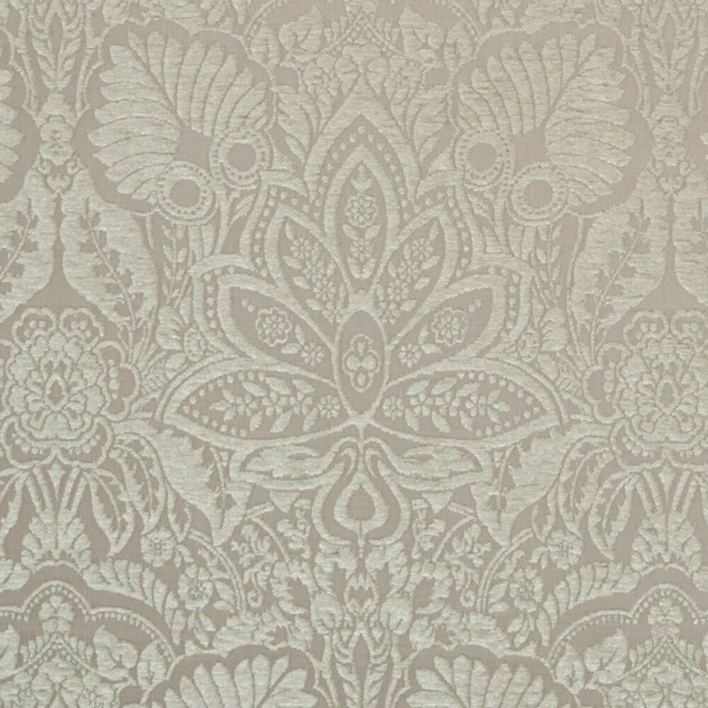 brown botanical jacquard fabric from Clarke & Clarke