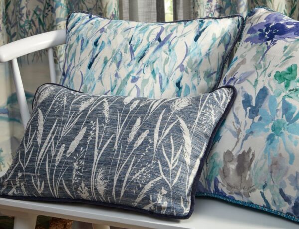 Sea Grasses Fabric - Cornflower by Sea Grasses Fabric - Cornflower from