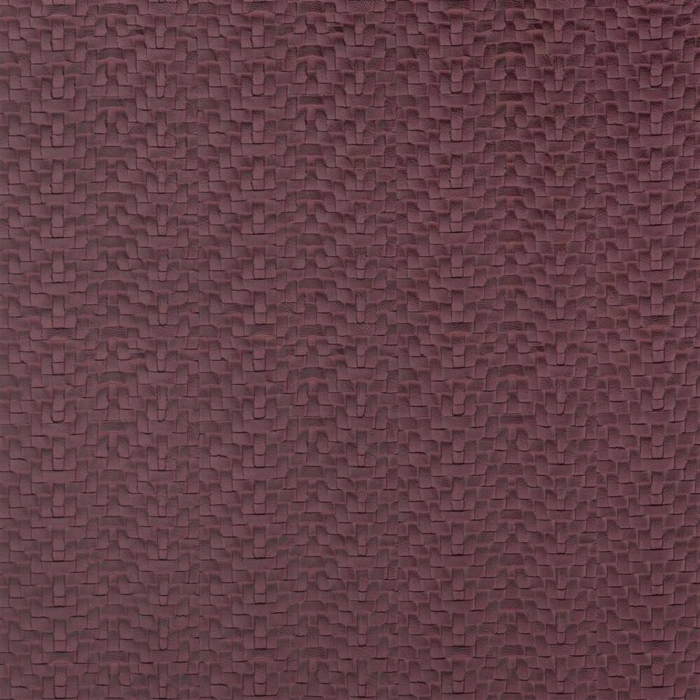 purple geometric woven fabric from Designers Guild