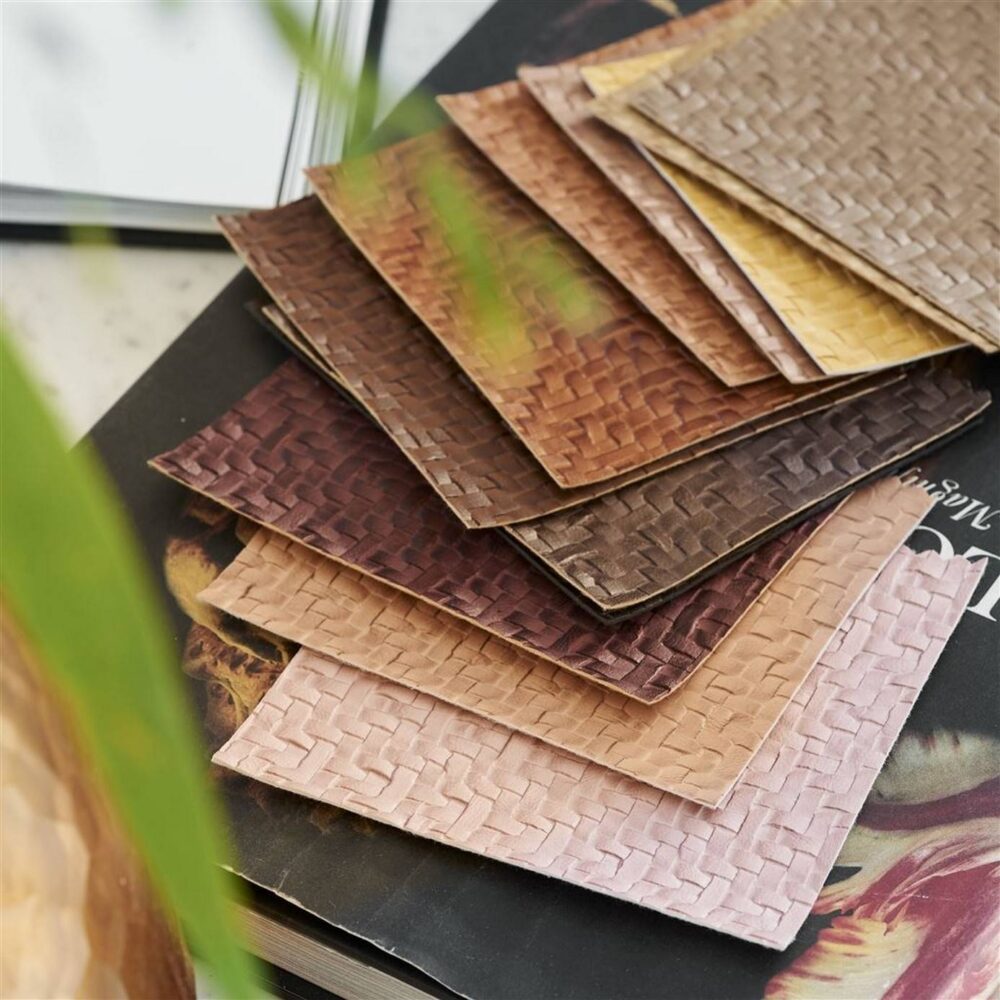 Matara Tessere Fabric - Claret from