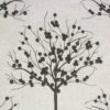 black-grey botanical embroideried fabric from Clarke & Clarke