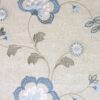 blue botanical embroideried fabric from Clarke & Clarke