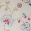 blue botanical embroideried fabric from Clarke & Clarke