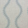 blue striped embroideried fabric from Clarke & Clarke