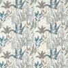 blue botanical embroideried fabric from Clarke & Clarke