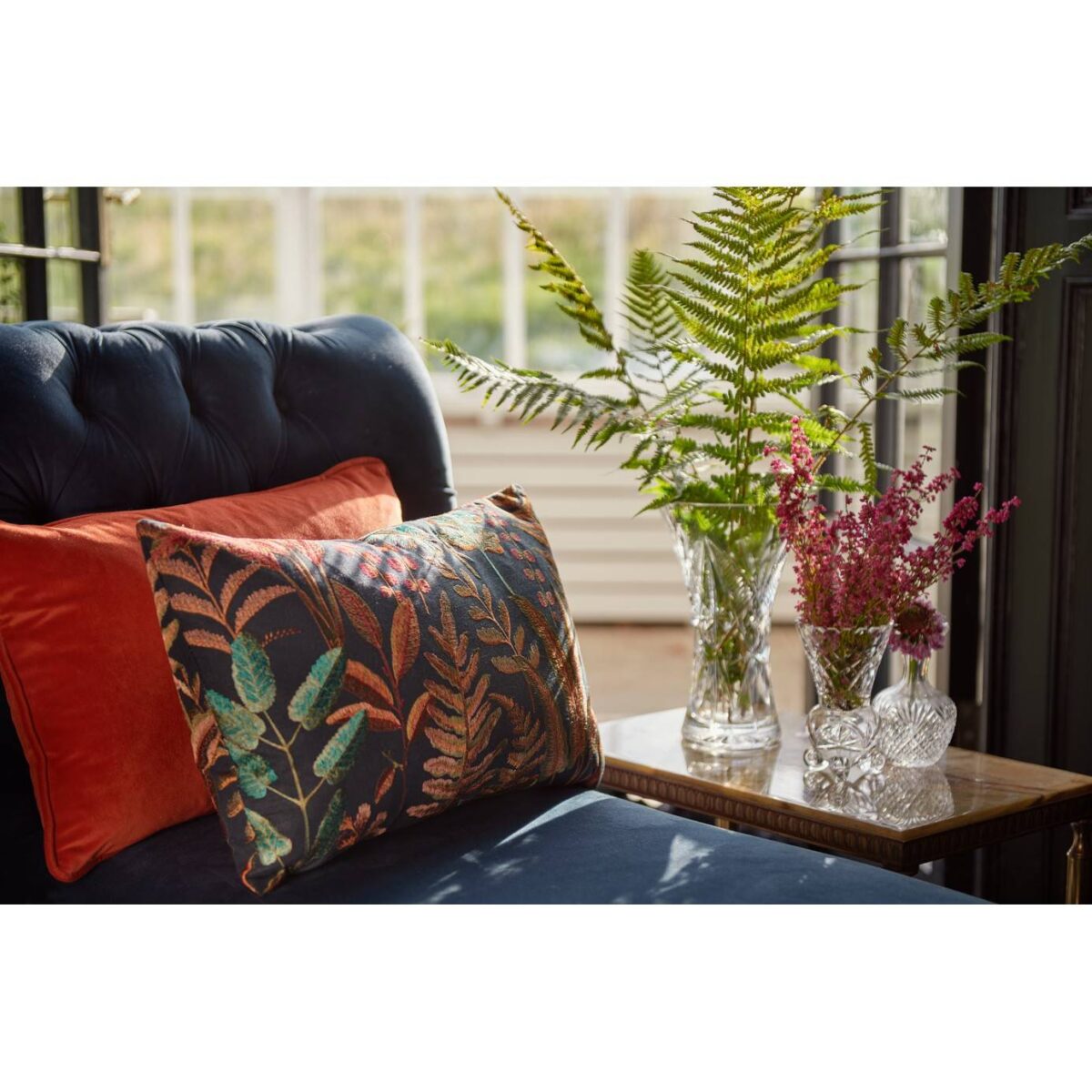 Bracken Fabric - Russet / Aqua from