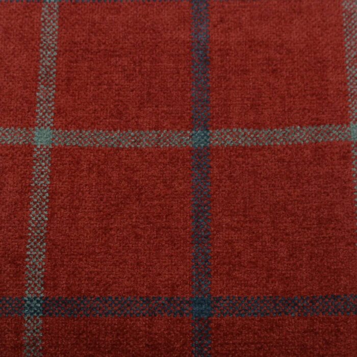 Lana Window Pane Fabric - Ruby swatch