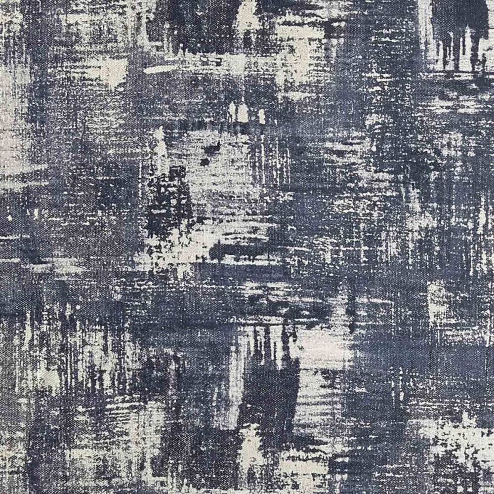 Tessellati Fabric - Midnight / Gilver by blue misc printed fabric from Clarke & Clarke