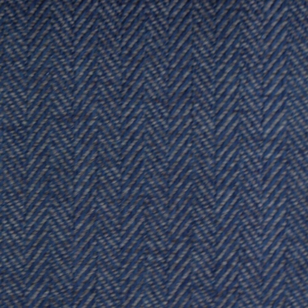 Quattro Herringbone Fabric - Marrine by blue geometric woven fabric from Cristina Marrone