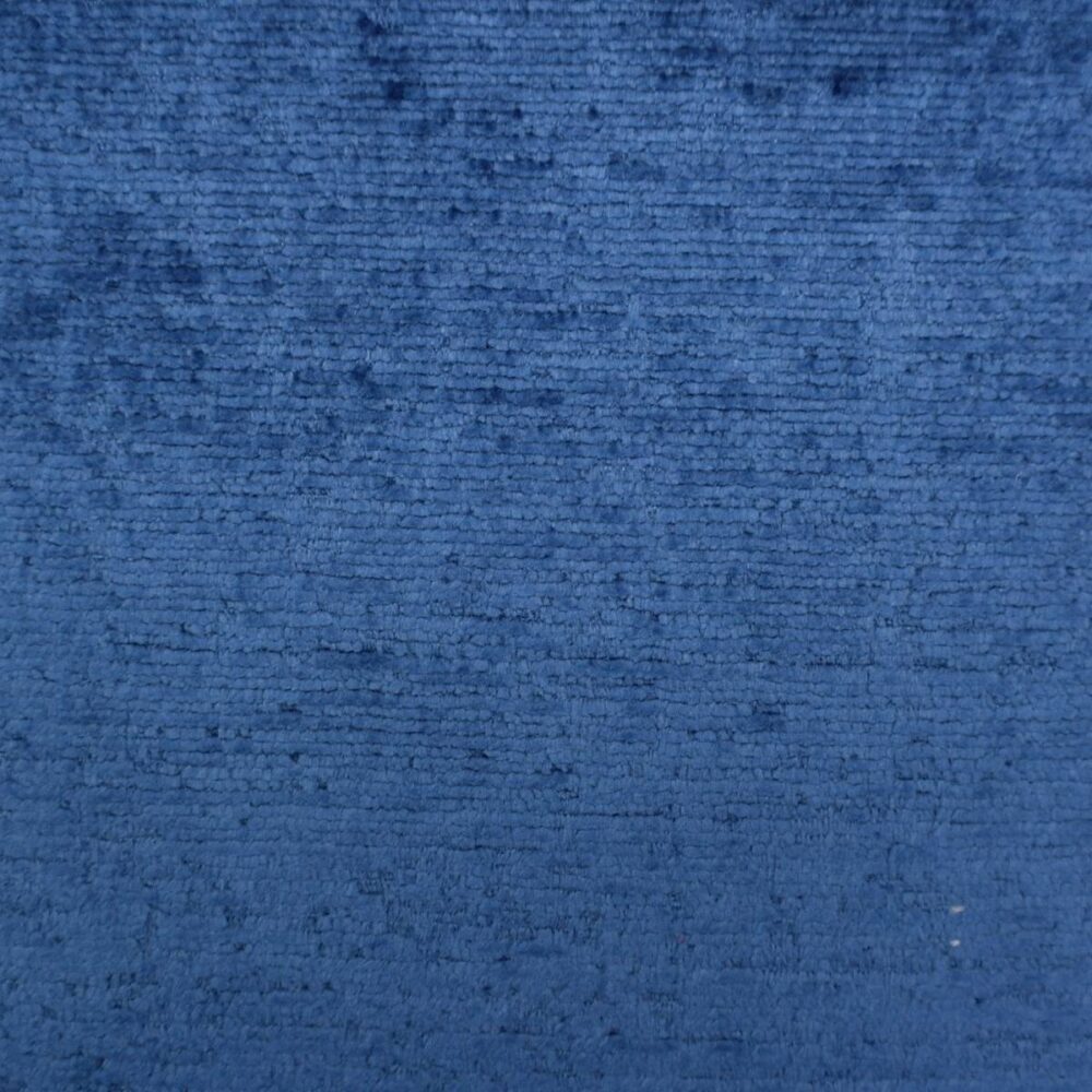 Riviera Fabric - Midnight by blue plain velvet-chenille fabric from Cristina Marrone