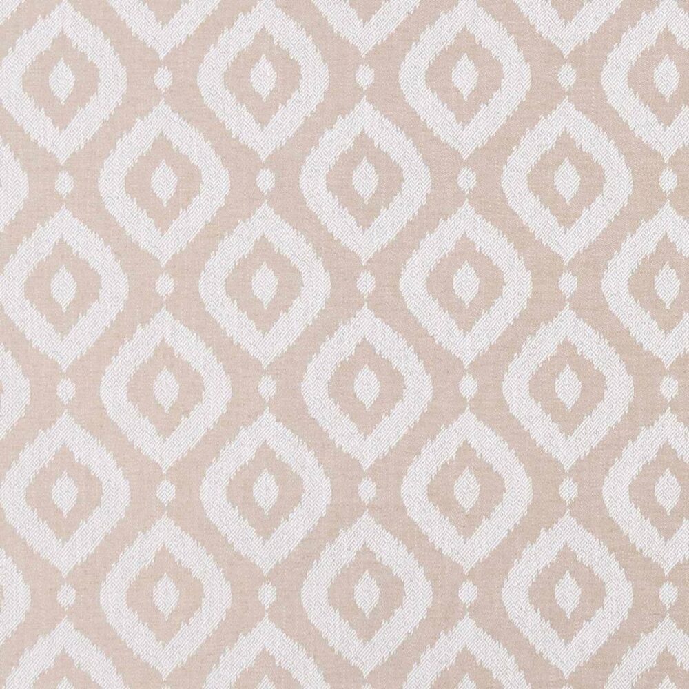 pink geometric jacquard fabric from Clarke & Clarke