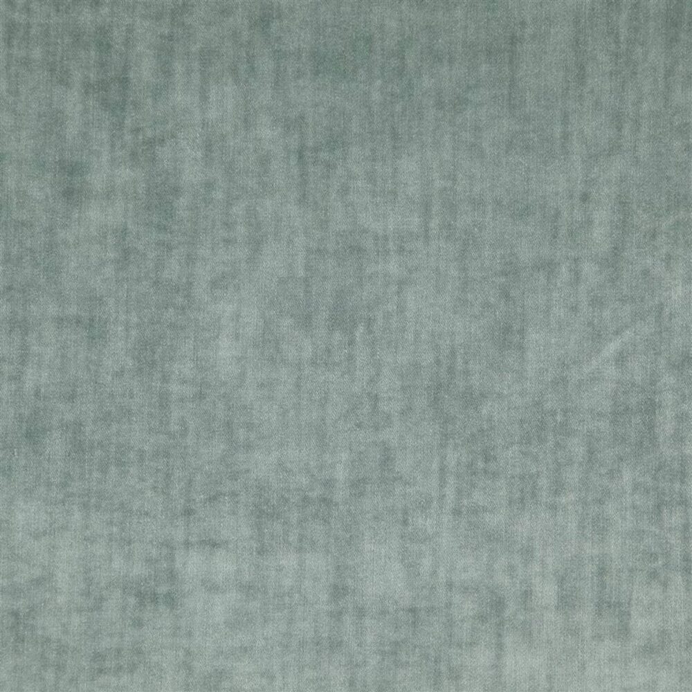 Opera Fabric - Celadon by black-grey plain velvet-chenille fabric from Designers Guild