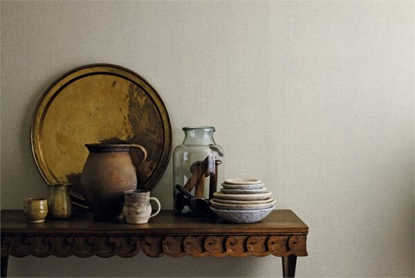 Soho Plain Wallpaper - Soft Grey from