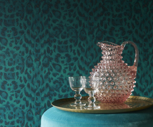 Felis Wallpaper - Teal / Lime by Felis Wallpaper - Teal / Lime from