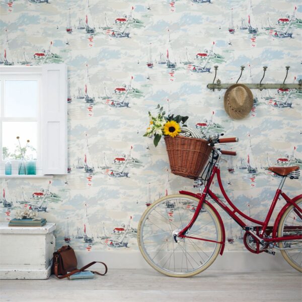 Sail Away Wallpaper - Sea Green by Sail Away Wallpaper - Sea Green from