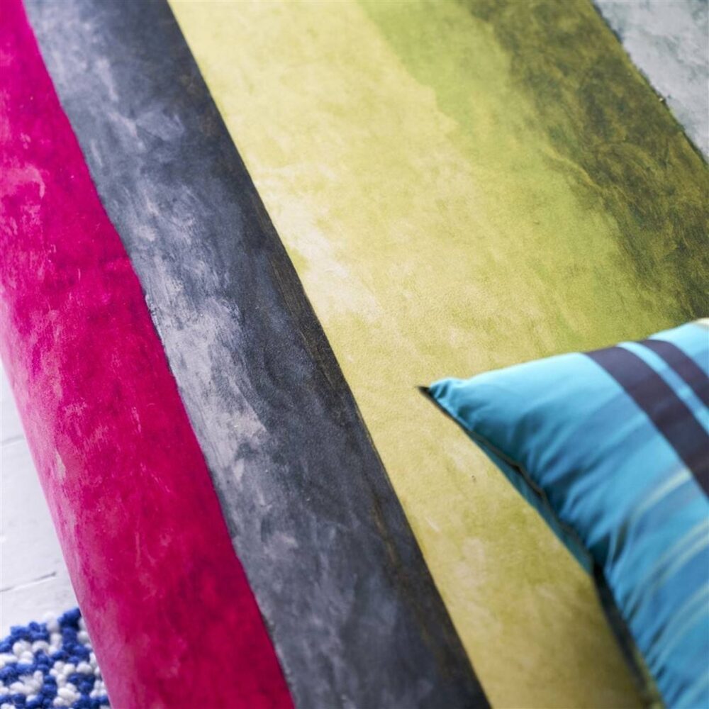 Rayure Chinoise Fabric - Cobalt by Rayure Chinoise Fabric - Cobalt from