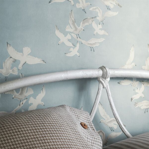 Seagulls Wallpaper - Blue from