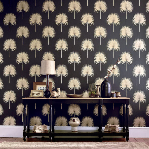 Fan Palm Wallpaper - Botanical Green from