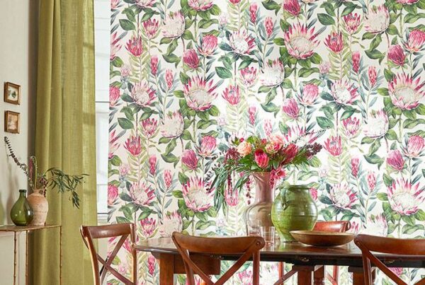 King Protea Wallpaper - Rhodera / Cream by King Protea Wallpaper - Rhodera / Cream from