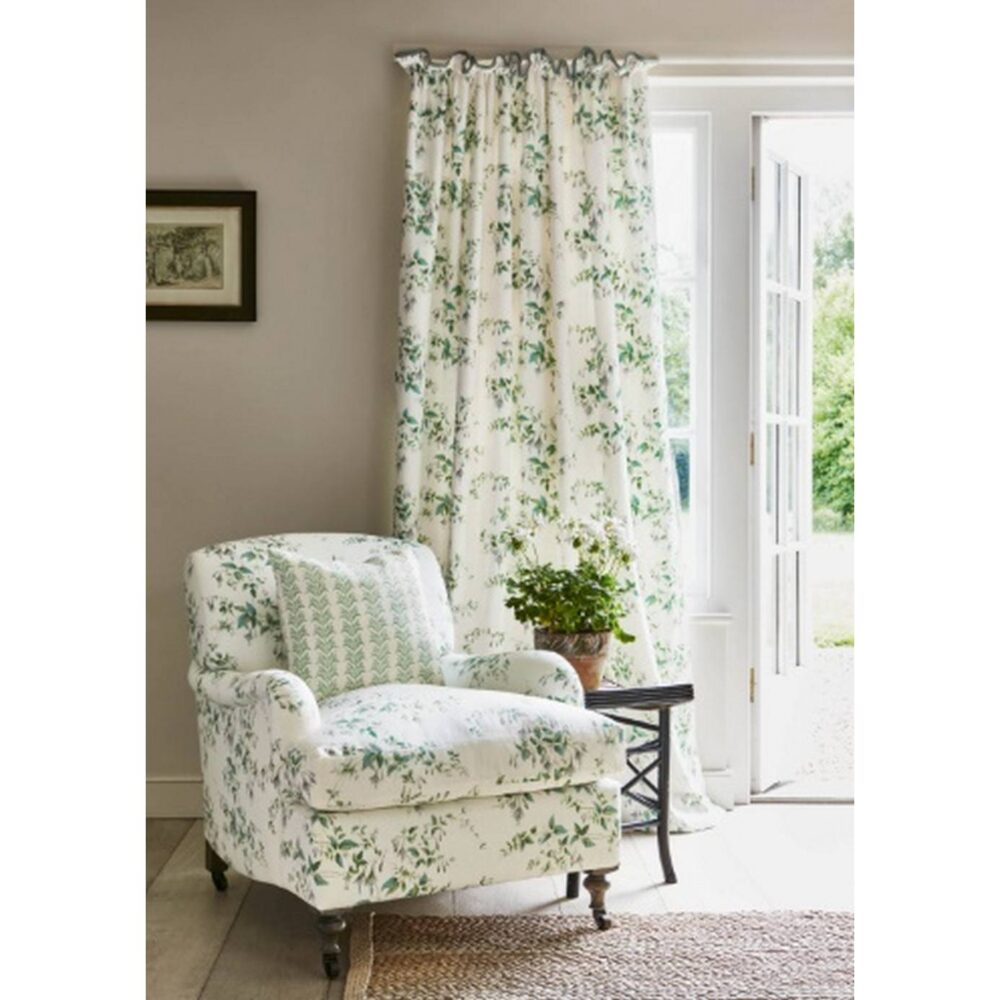 Birch Stripe Fabric - Green by Birch Stripe Fabric - Green from