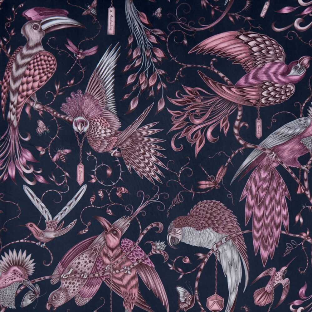 Audubon Fabric - Pink Velvet by Audubon Fabric - Pink Velvet from